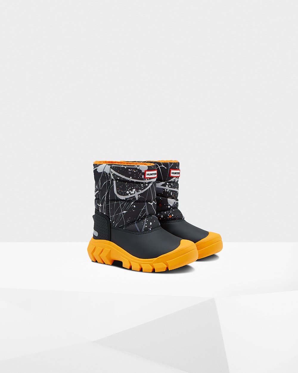 Botas De Nieve Original Little Insulated Hunter Niños - Grises Negros - 082794OLW